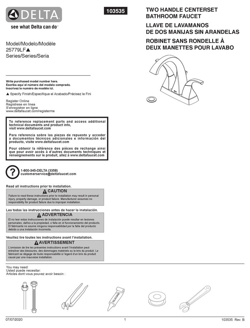 Delta 25779LF Series installation instructions