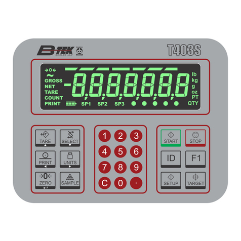 B-TEK Scales T403S User instructions