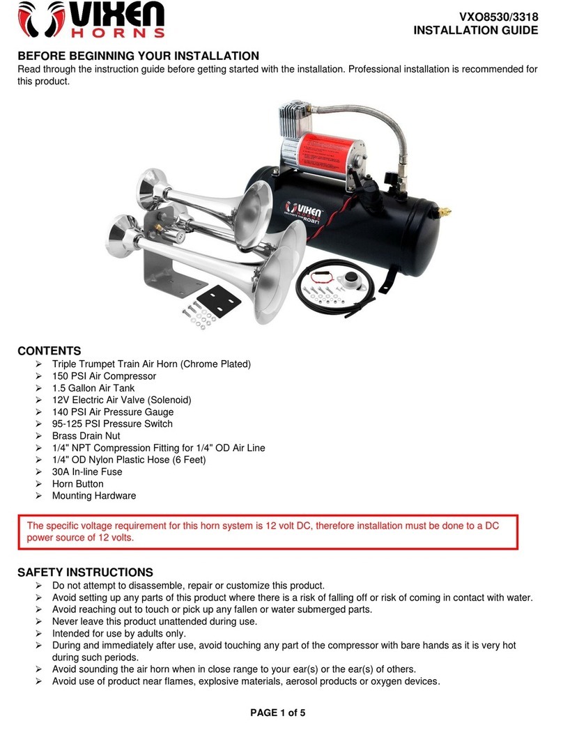 Vixen Horns VXO8530/3318 installation guide