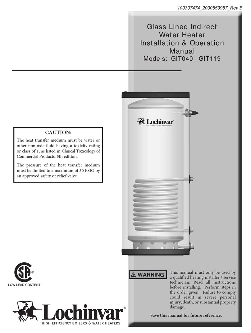 Lochinvar GIT040 Installation & operation manual