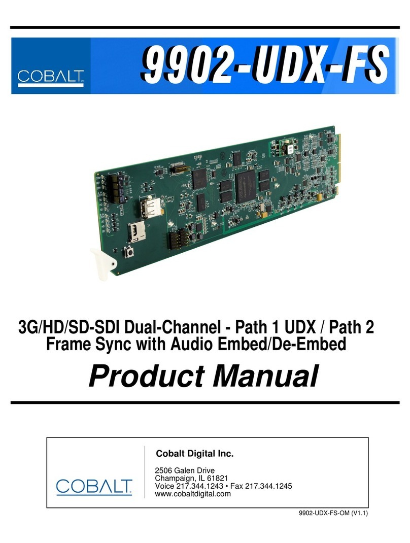 Cobalt Digital Inc 9902-UDX-FS User manual