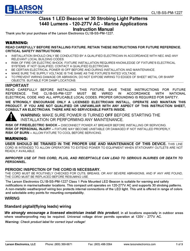 Larson Electronics CL1B-SS-PM-1227 User manual