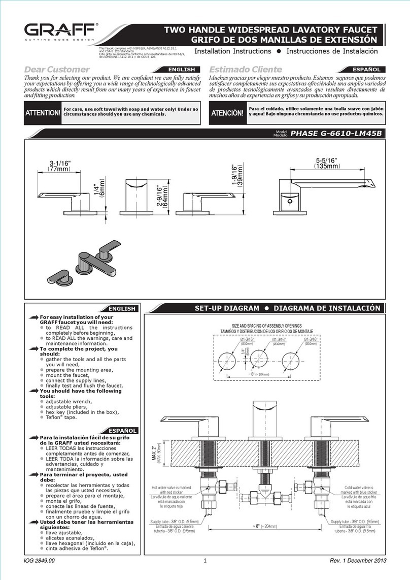 Graff PHASE G-6610-LM45B-BNI installation instructions