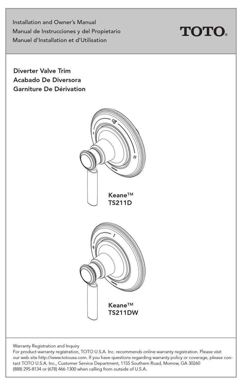 Toto Keane TS211D Installation instructions Toto Keane TS211D Installation instructions