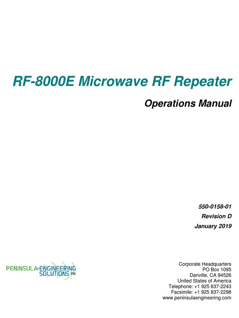 Peninsula Engineering Solutions RF-8000E Operation manual