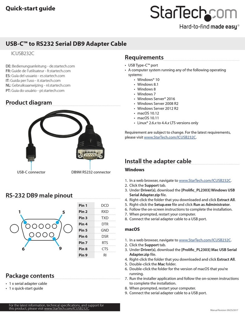 StarTech.com ICUSB232C User manual StarTech.com ICUSB232C User manual