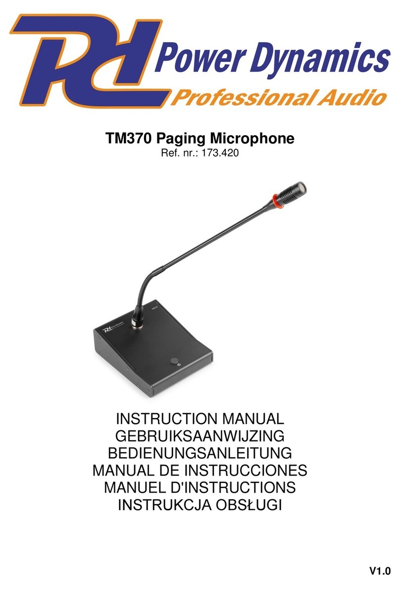 Power Dynamics TM370 User manual