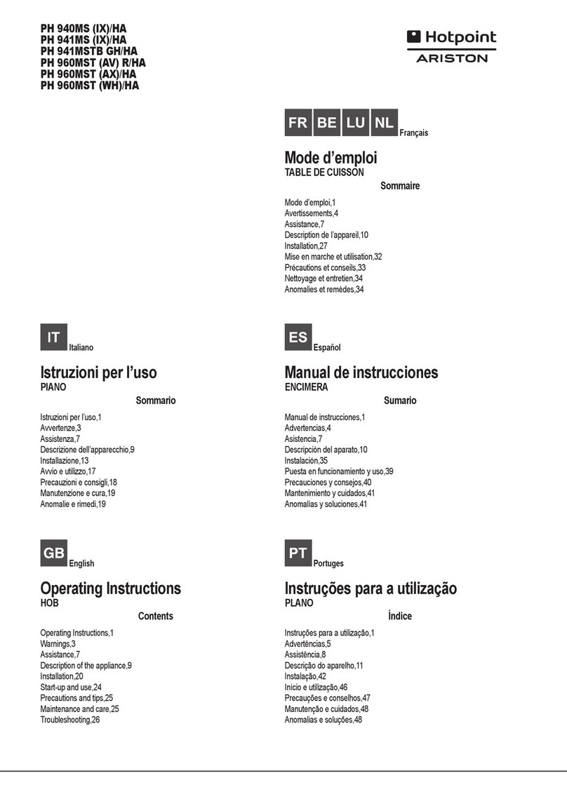 Hotpoint Ariston PH 940MS IX operating instructions