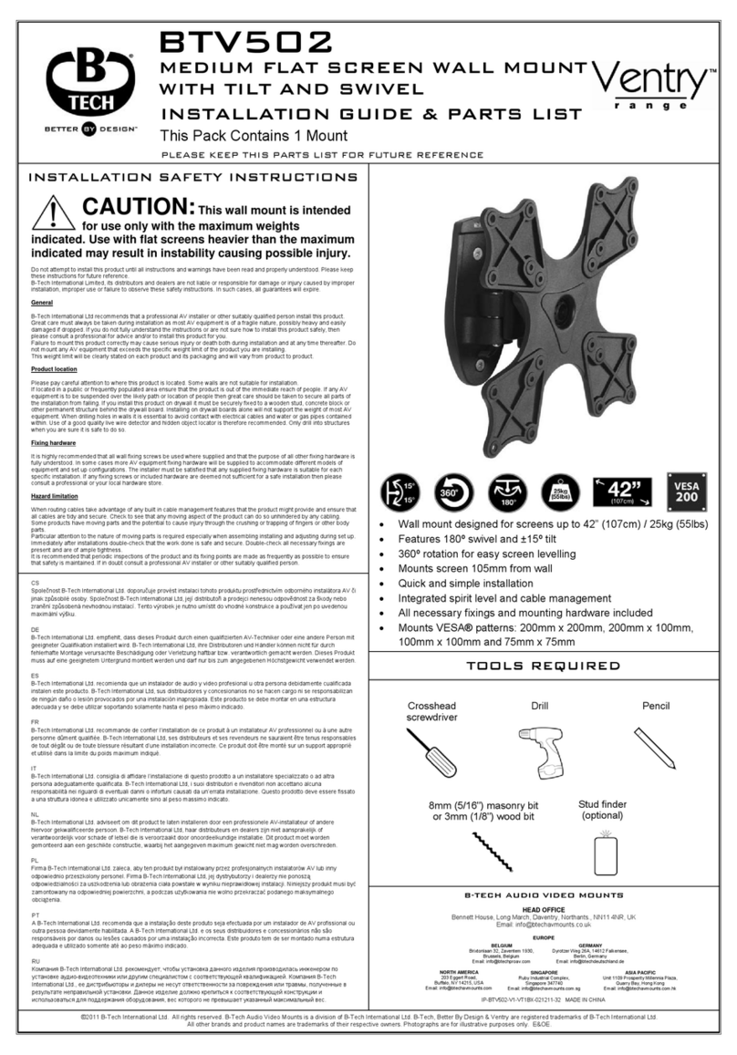 B-Tech Ventry BTV501 Instruction Manual