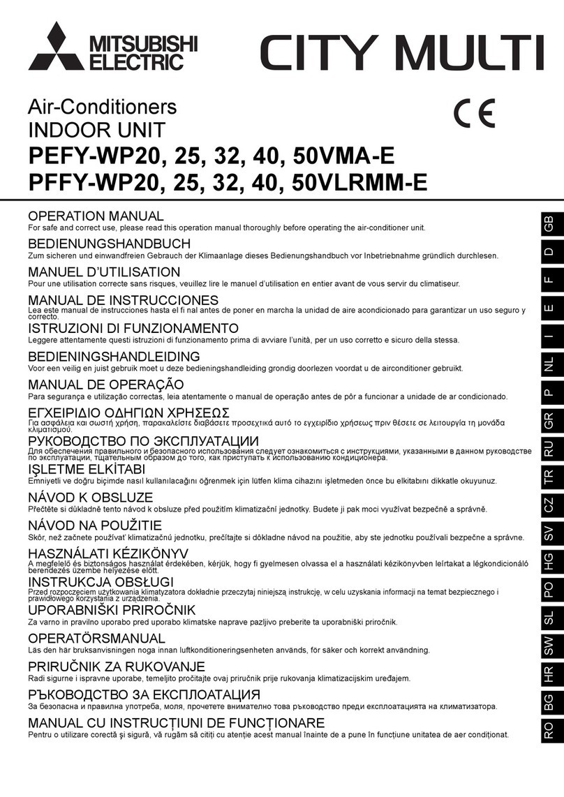 Mitsubishi Electric CITY MULTI PFFY-WP50VLRMM-E User manual