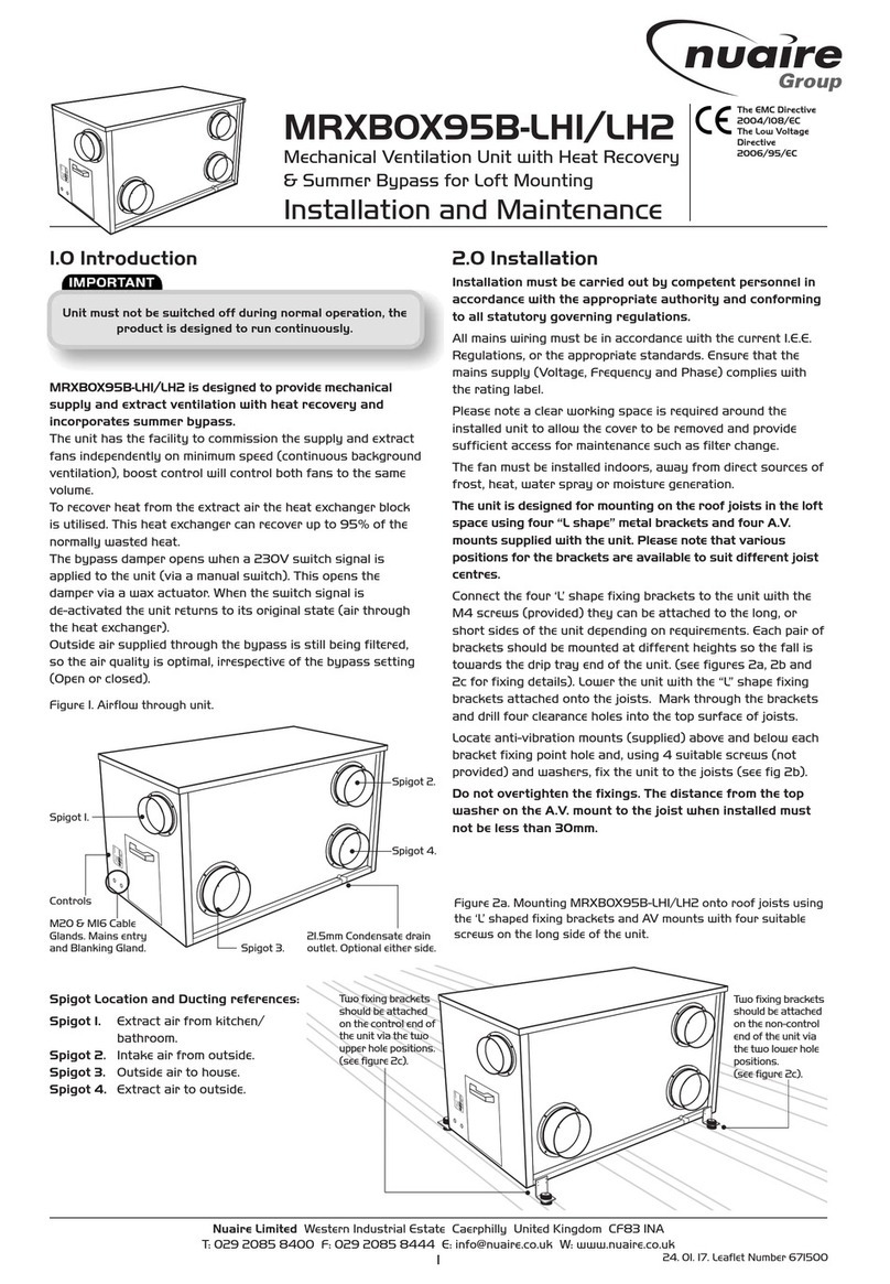 NuAire MRXBOX95B-LH2 Installation and Maintenance