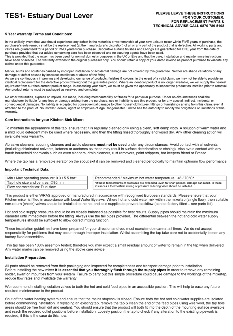 Range Master Estuary TES1 manual