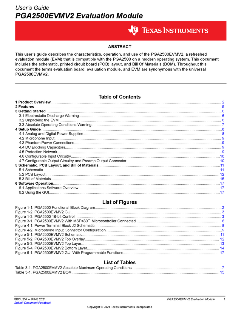 Texas Instruments PGA2500EVMV2 User manual