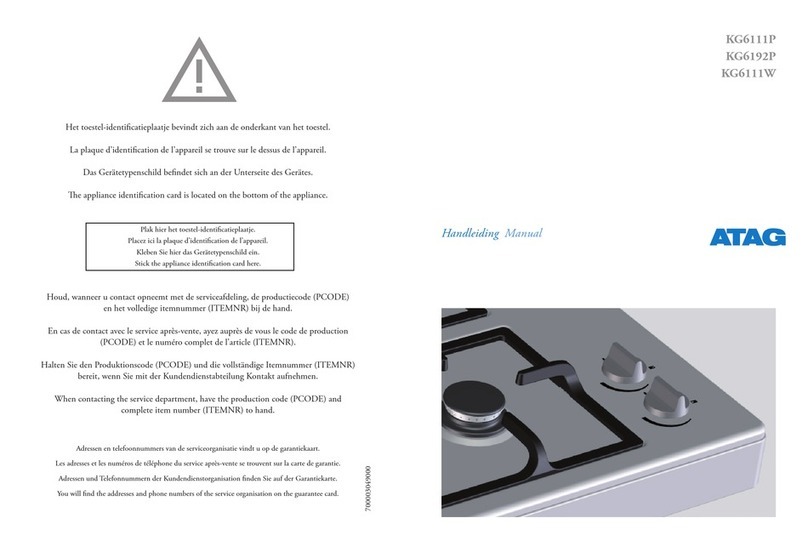 Atag KG6111P User manual