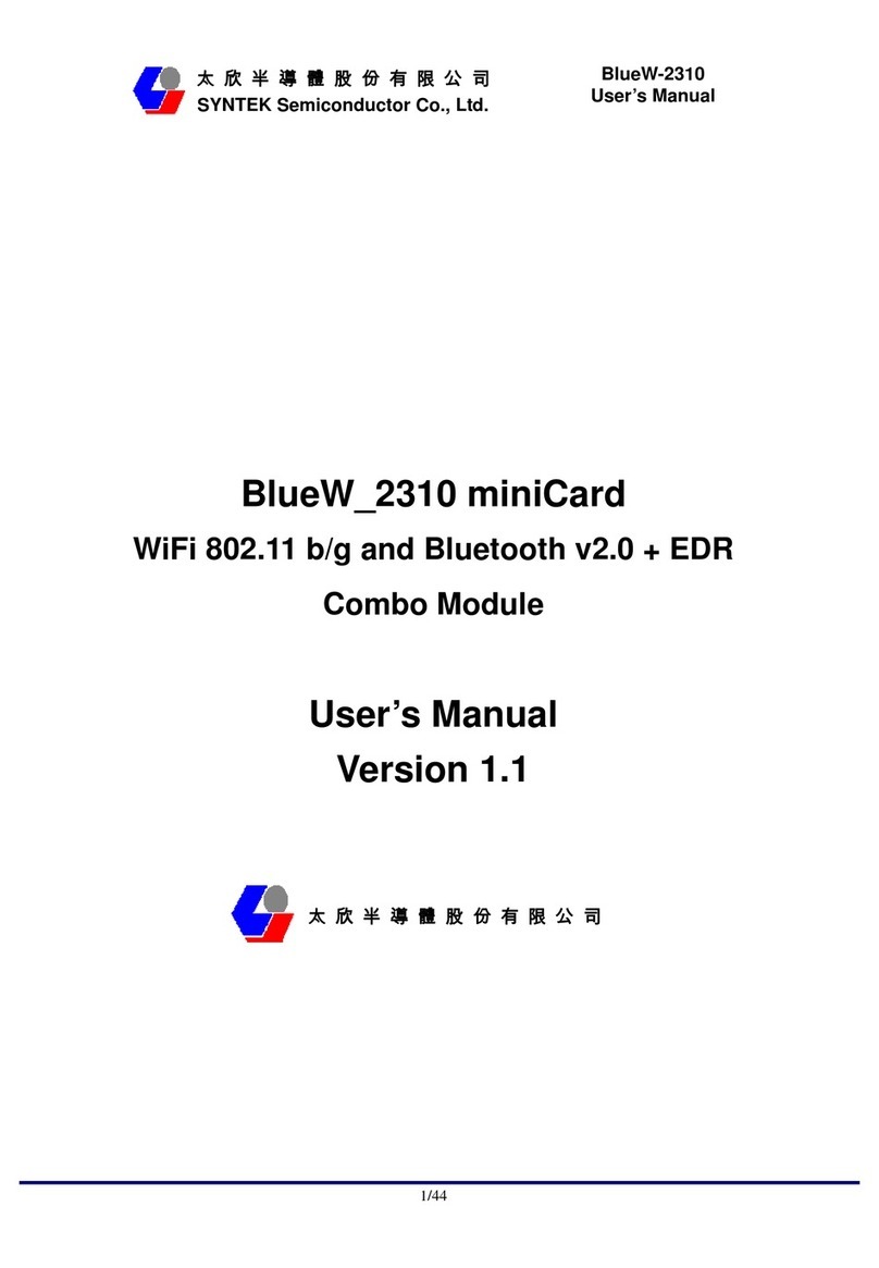 SYNTEK BlueW 2310 miniCard user manual