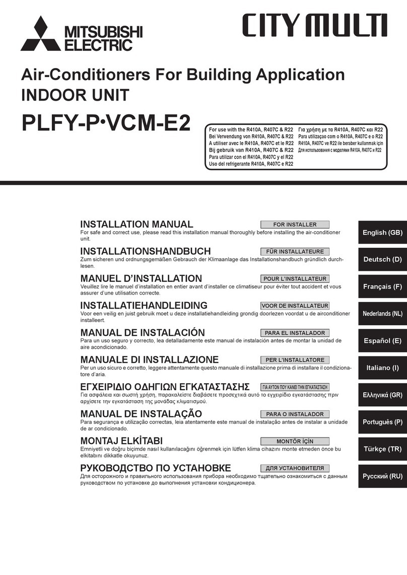 Mitsubishi Electric PLFY-P VCM-E2 Series User manual