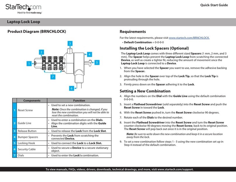 StarTech.com BRNCHLOCK User manual