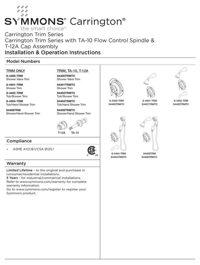 Symmons Carrington Series Installation instructions