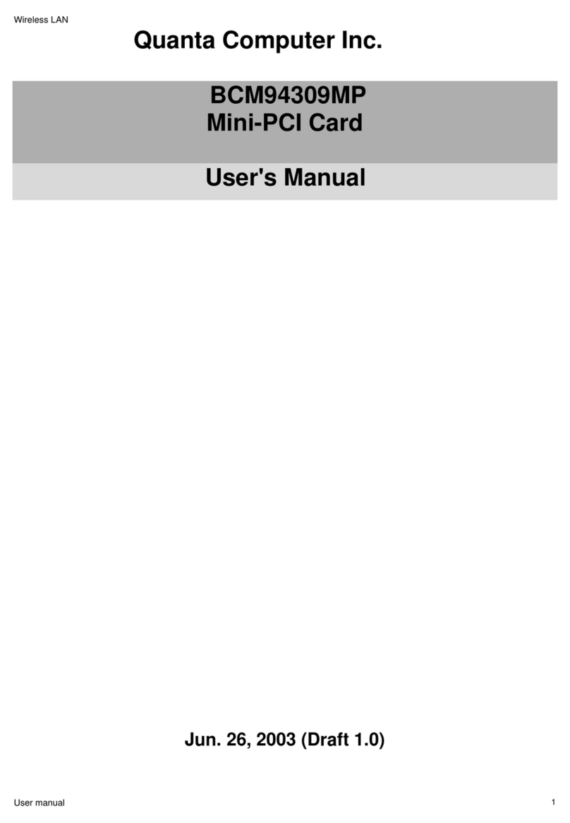 Quanta Computer BCM94309MP user manual