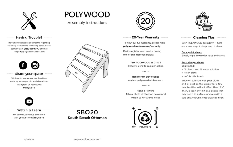 Polywood South Beach SBO20 User manual