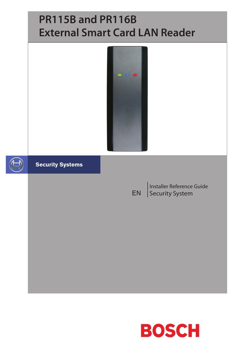 Bosch PR115B Installer's reference guide