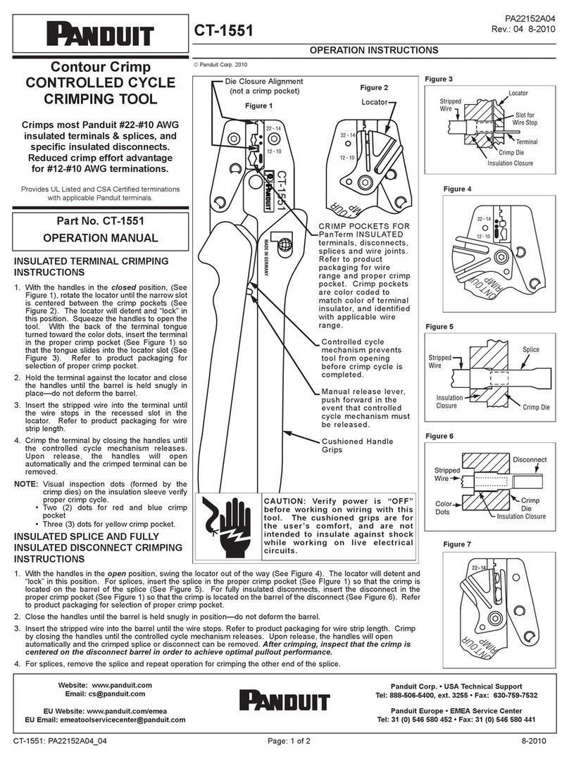 Panduit Contour Crimp CT-1551 User manual Panduit Contour Crimp CT-1551 User manual