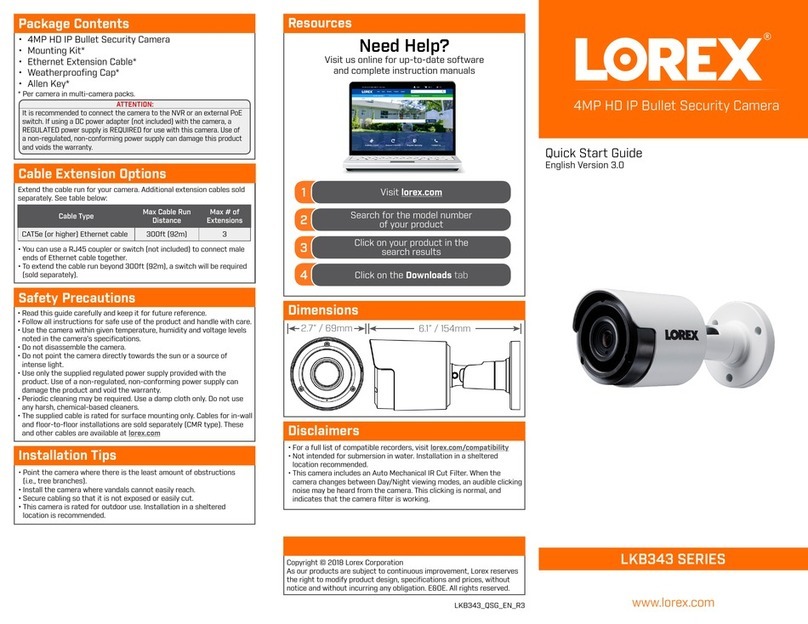 Lorex LKB343B User manual