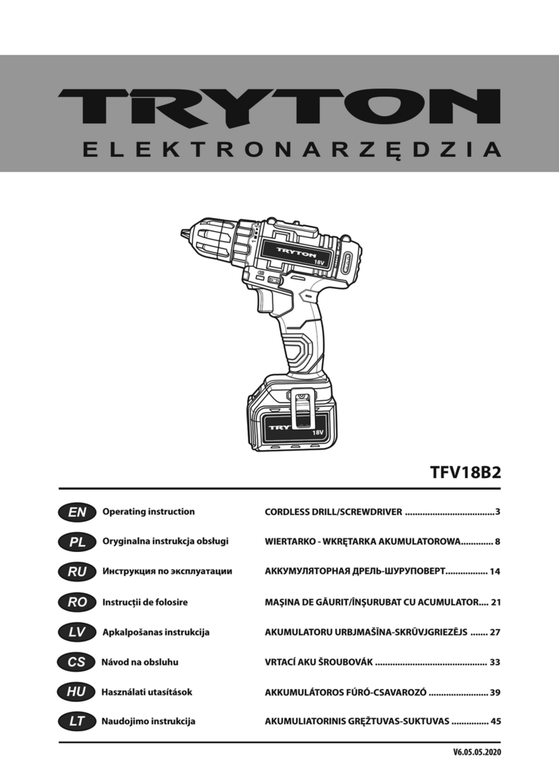 Tryton TFV18B2 Operating	 instruction