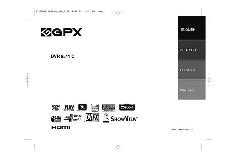 GPX DVR 9511 C User manual