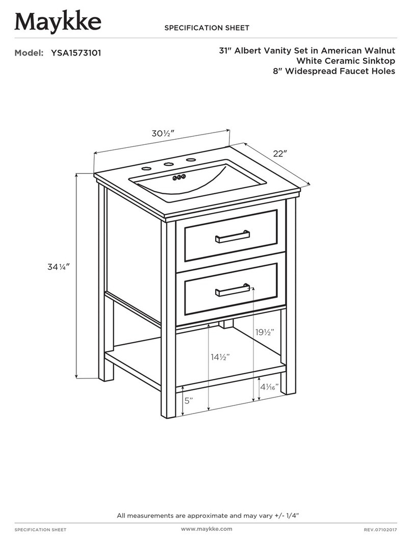 Maykke Albert YSA1573101 Installation, Care Guide and Warranty Maykke Albert YSA1573101 Installation, Care Guide and Warranty