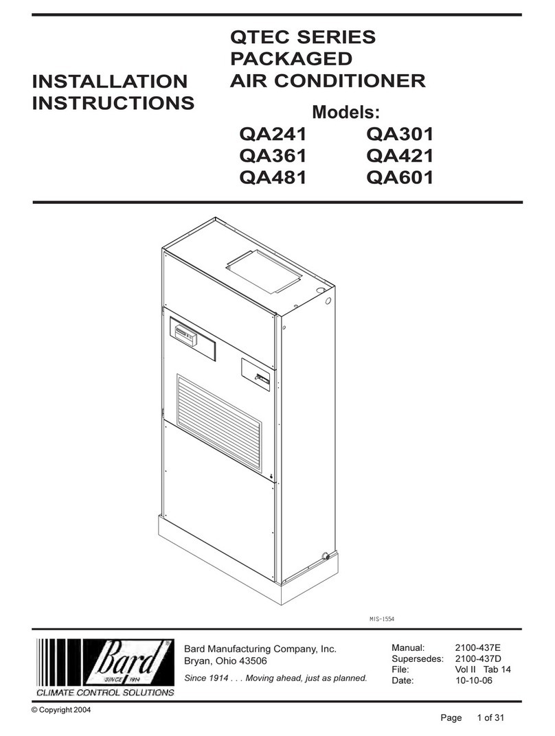 Bard QTEC QA241 Series installation instructions