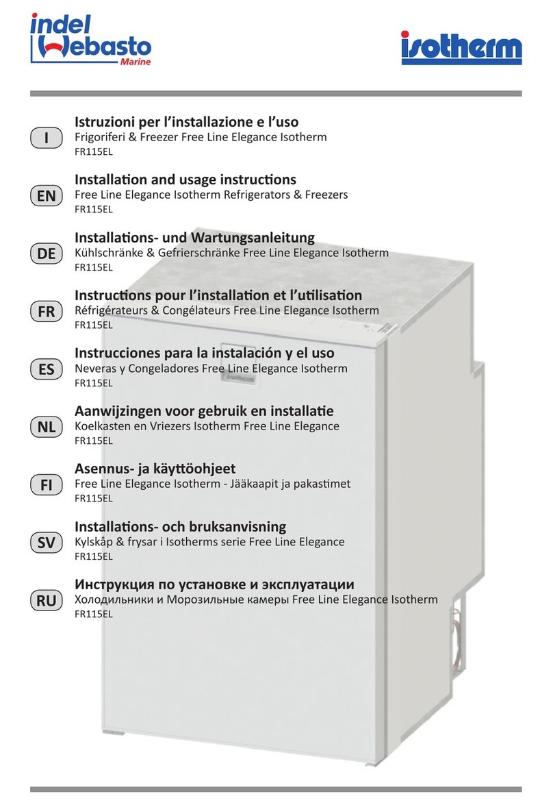 Indel Webasto Free Line Elegance Isotherm FR115EL Installation and usage instructions Indel Webasto Free Line Elegance Isotherm FR115EL Installation and usage instructions
