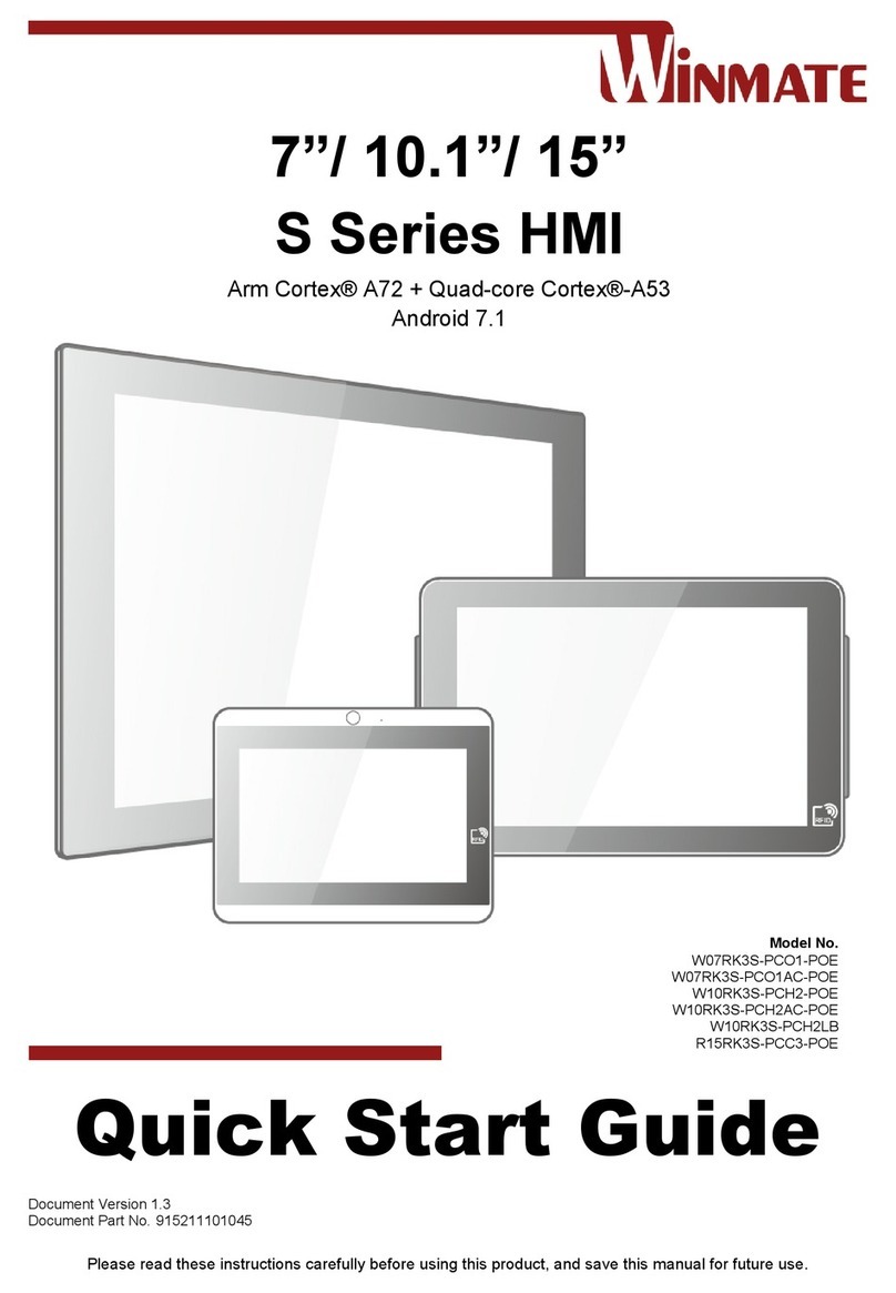 Winmate W10RK3S-PCH2LB User manual