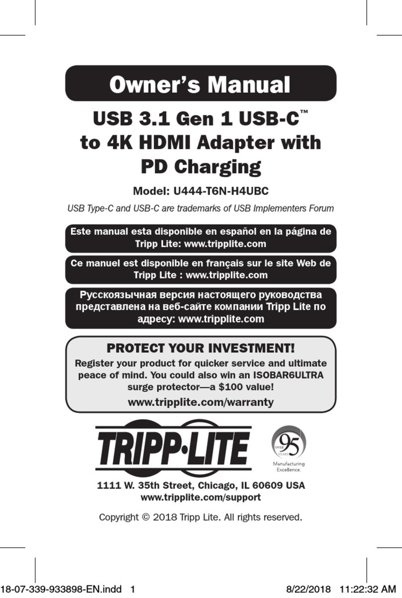 Tripp Lite U444-T6N-H4UBC owner's manual