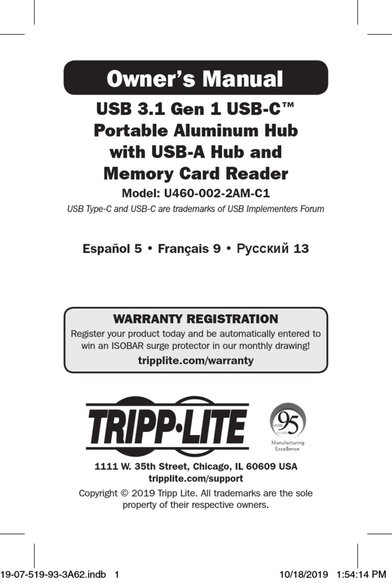 Tripp Lite U460-002-2AM-C1 owner's manual