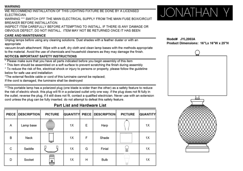 JONATHAN Y JYL2003A User manual