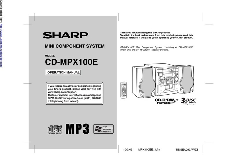 Sharp CD-MPX110E User manual Sharp CD-MPX110E User manual