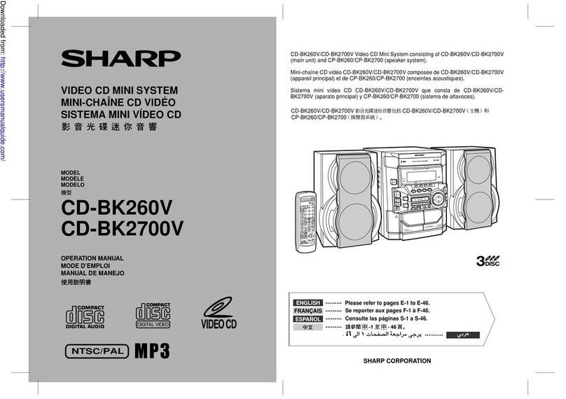 Sharp CD-BK2700V User manual