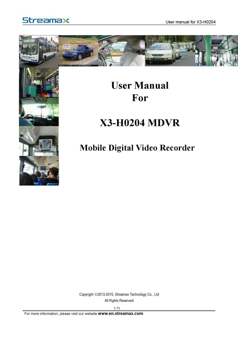 Streamax X3-H0204 MDVR User manual