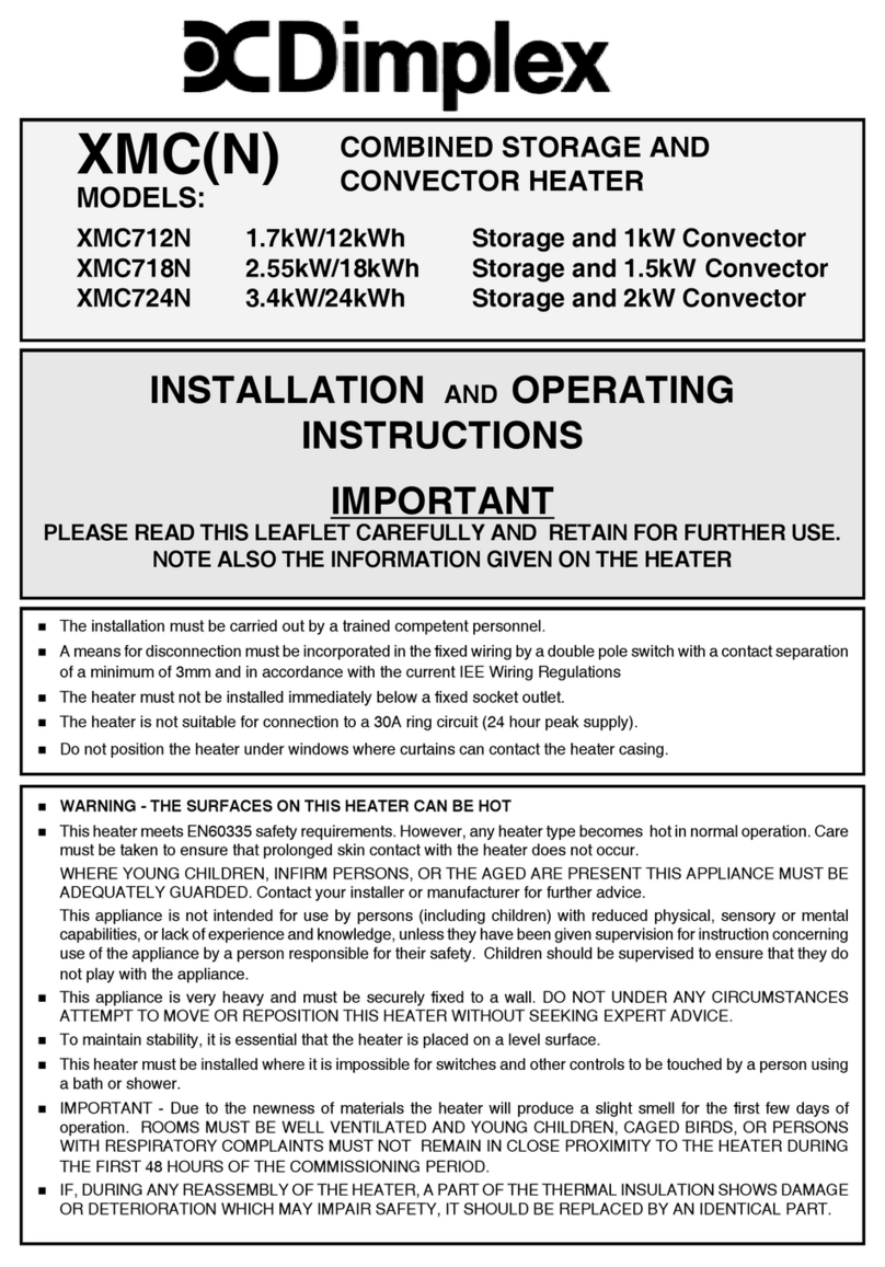 Dimplex XMS718N User manual