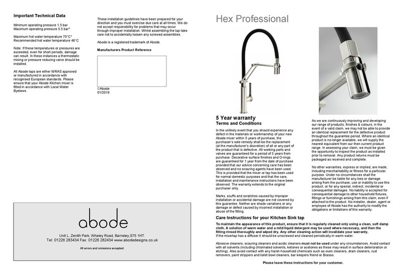 Abode Hex Professional AT2094 User manual