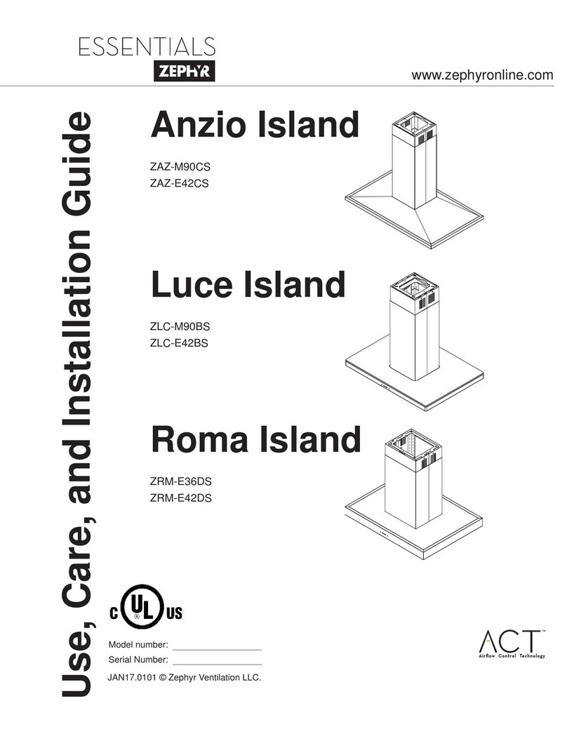 Zephyr Essentials Anzio Island ZAZ-M90CS Installation guide