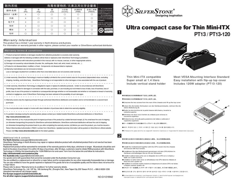 SilverStone PT13-120 manual