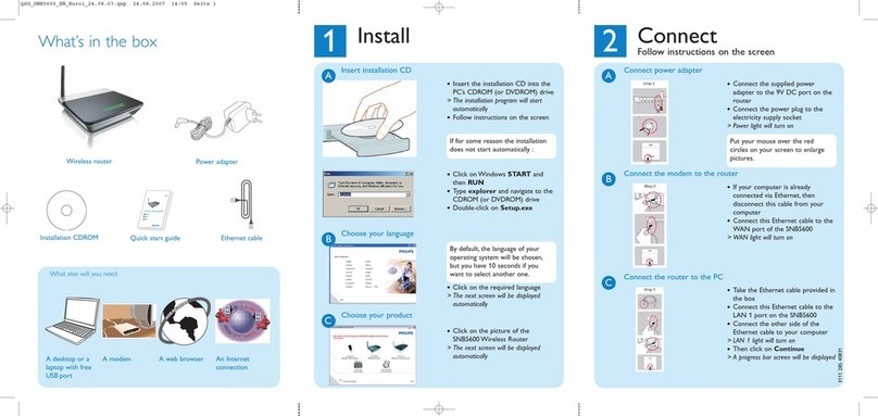 Philips SNB5600/00 quick start guide