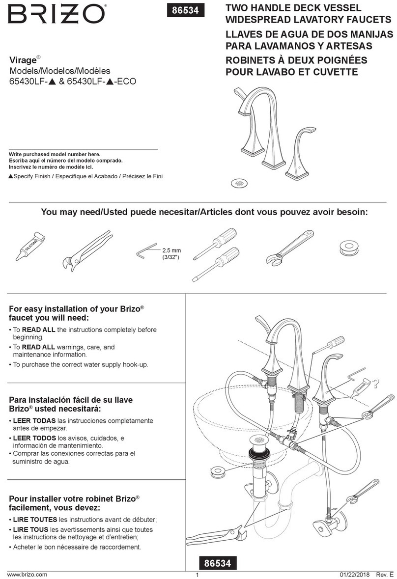 Brizo Virage 65430LF-GL User manual