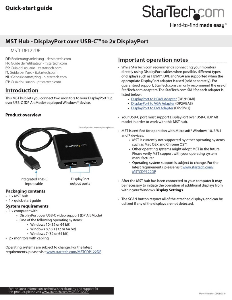 StarTech.com MSTCDP122DP User manual