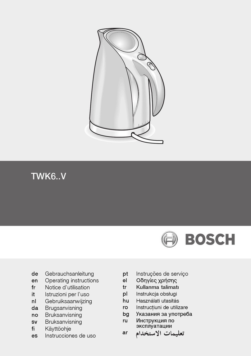 Bosch TWK6..V User manual Bosch TWK6..V User manual