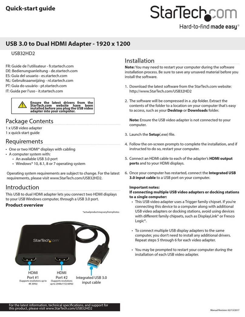StarTech.com USB32HD2 User manual StarTech.com USB32HD2 User manual