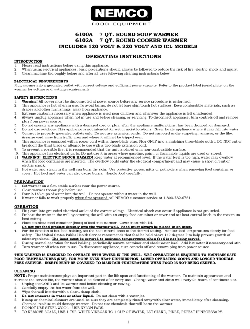 Nemco 6102A-ICL User manual