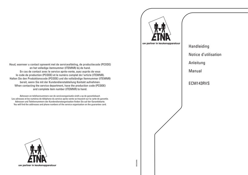 ETNA ECM143RVS User manual ETNA ECM143RVS User manual